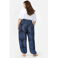 Harembroek XL Mandala Mono blauw/zwart